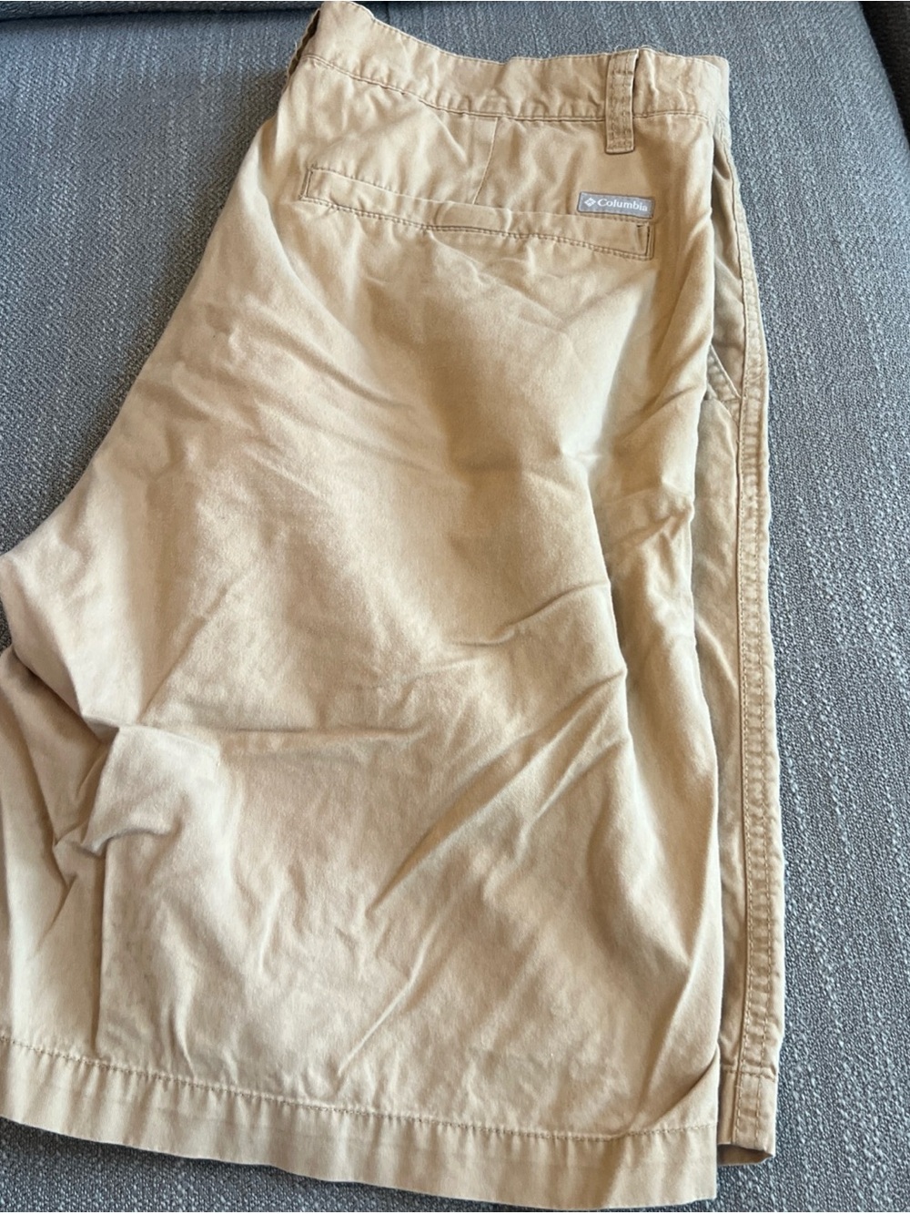 Columbia Men's Khaki Chino Shorts Cotton Blend Lightweight Pockets Outdoor